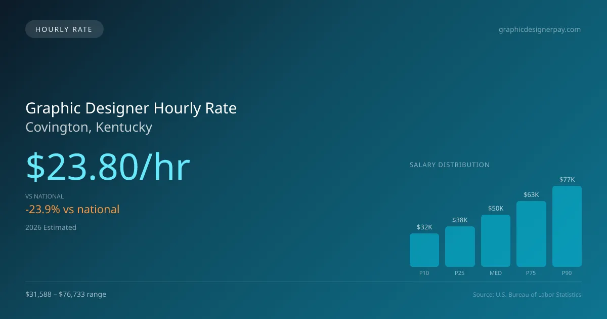 Graphic Designer Hourly Rate in Covington, KY — 2026 est., based on 2025 BLS