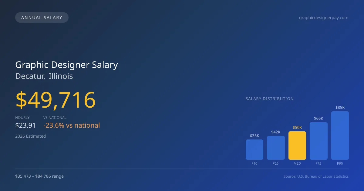 Graphic Designer Salary in Decatur, IL — 2026 est., based on 2025 BLS