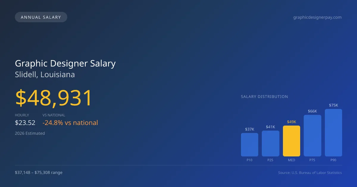 Graphic Designer Salary in Slidell, LA โ 2026 est., based on 2025 BLS