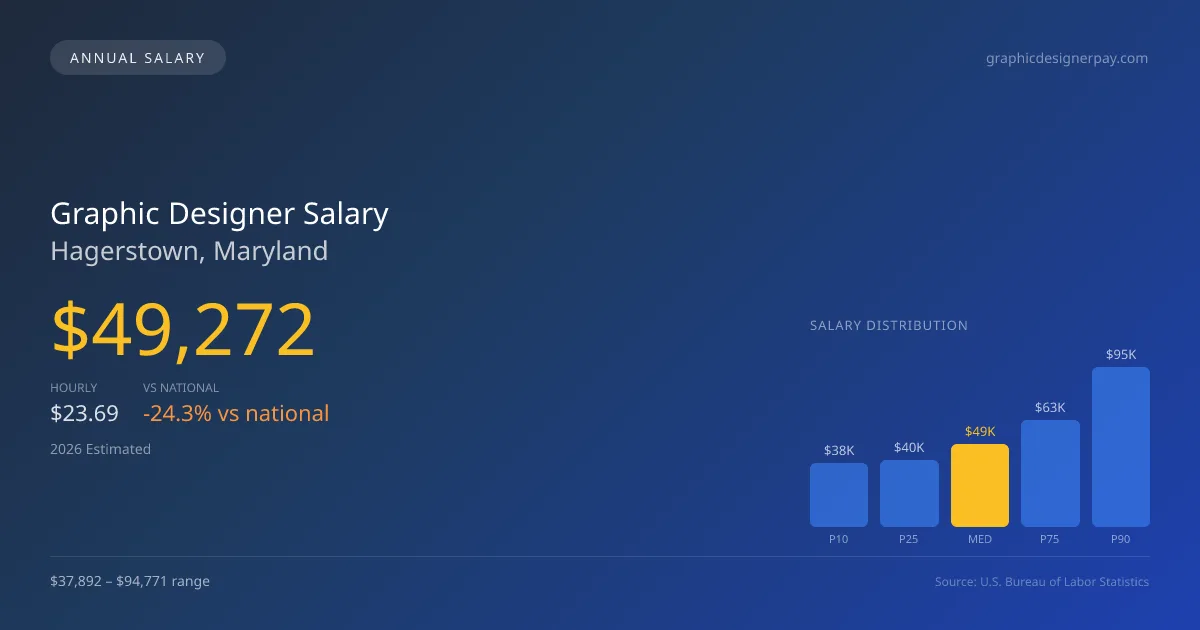 Graphic Designer Salary in Hagerstown, MD — 2026 est., based on 2025 BLS