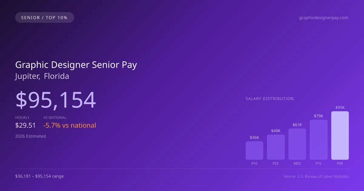 Graphic Designer Senior Salary in Jupiter, FL — 2026 est., based on 2025 BLS