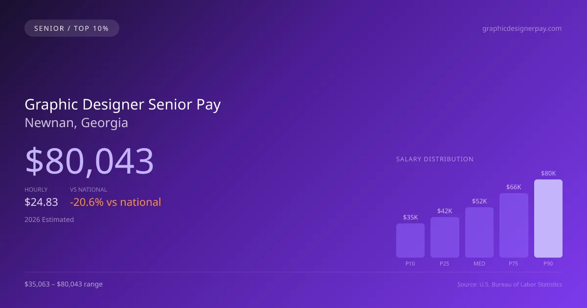 Graphic Designer Senior Salary in Newnan, GA — 2026 est., based on 2025 BLS