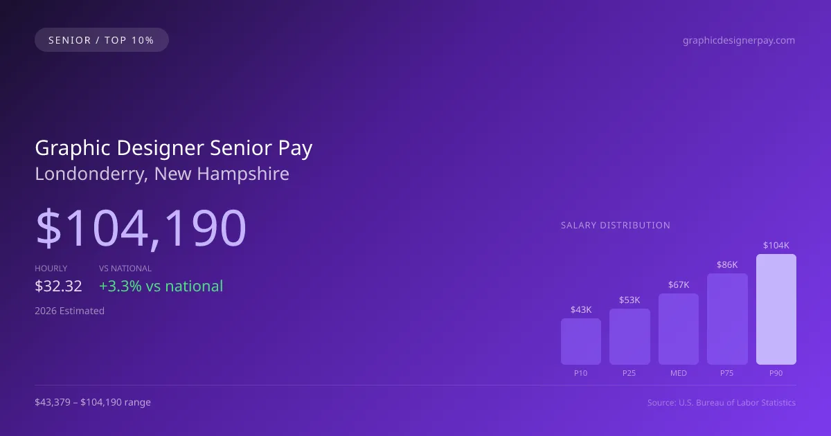 Graphic Designer Senior Salary in Londonderry, NH — 2026 est., based on 2025 BLS