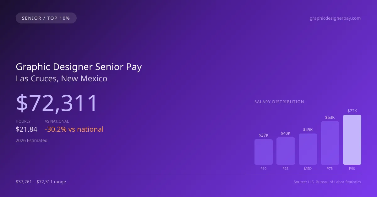 Graphic Designer Senior Salary in Las Cruces, NM — 2026 est., based on 2025 BLS