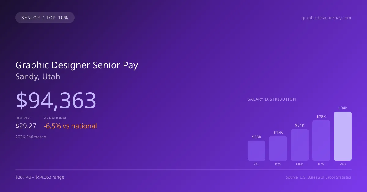 Graphic Designer Senior Salary in Sandy, UT — 2026 est., based on 2025 BLS