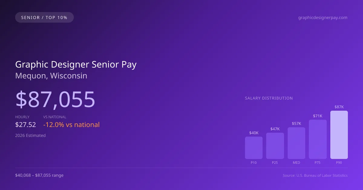 Graphic Designer Senior Salary in Mequon, WI — 2026 est., based on 2025 BLS